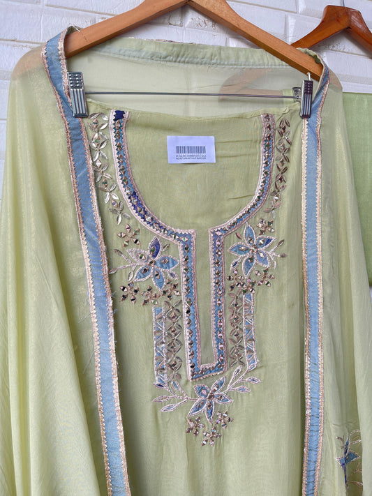 Shimmer organza unstitched ladies suit Rc17680