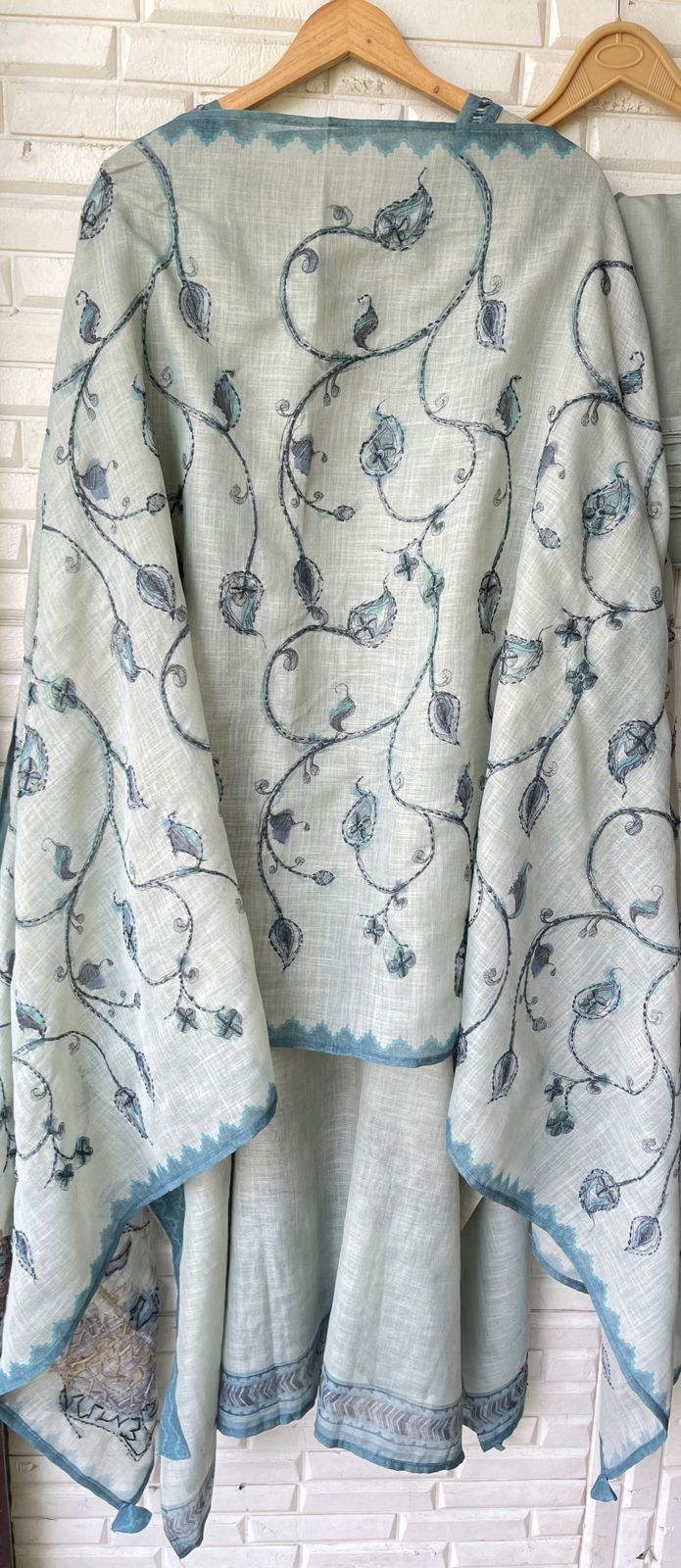 Pure linen unstitched ladies suit Rc17685 (b)