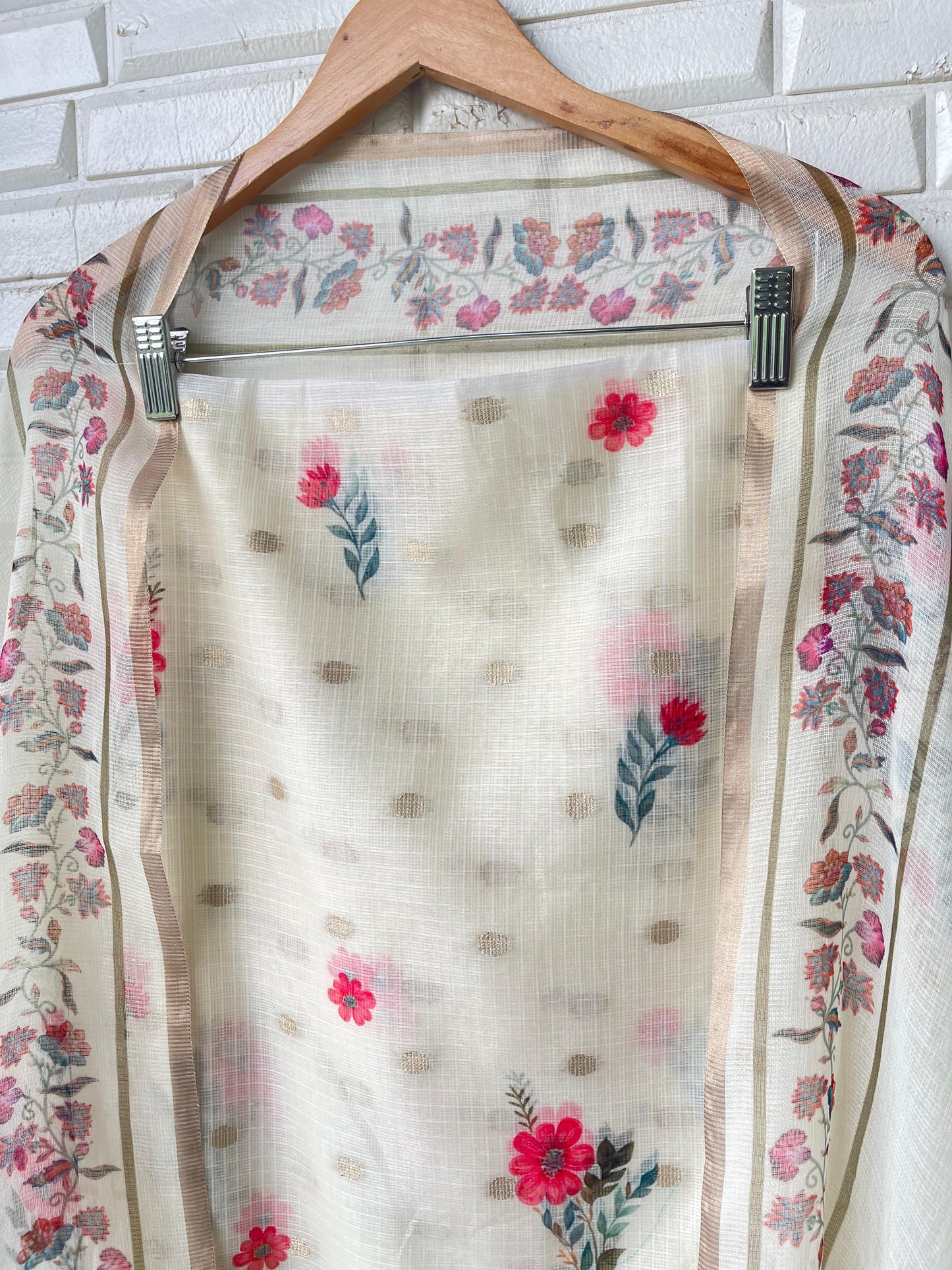 Linen cotton unstitched ladies suit Rc17350