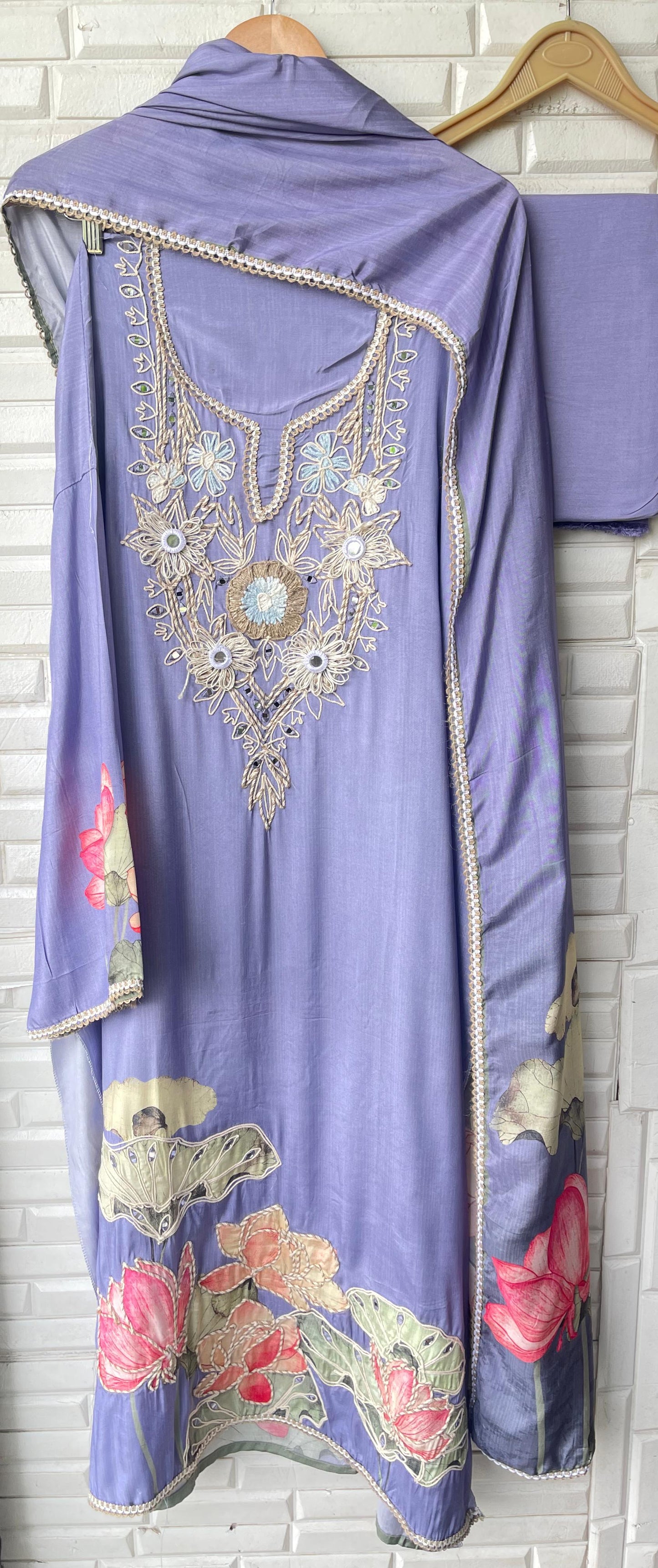 Muslin unstitched ladies suit Rc17524