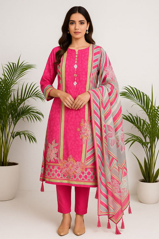 Muslin unstitched ladies suit Rc17479