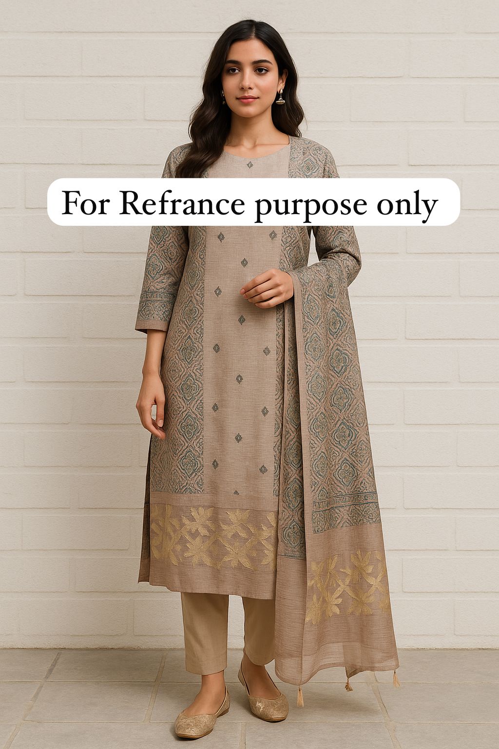 Banarasi linen silk unstitched ladies suit Rc17714