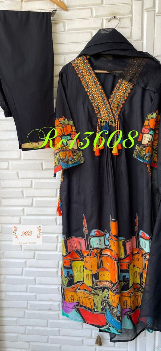 Cotton readymade ladies suit Rc13608