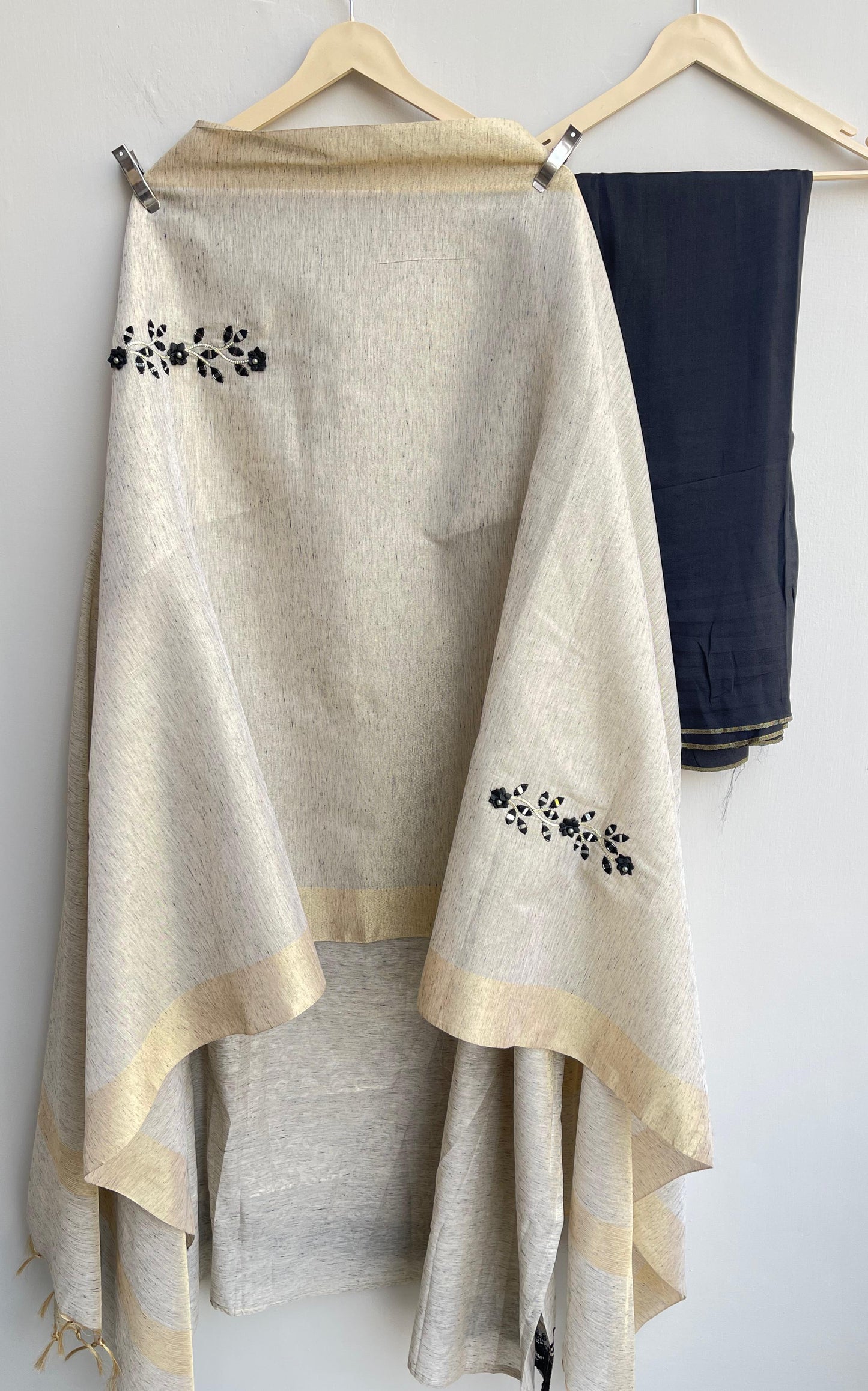 Self shimmer khadi silk unstitched ladies suit Rc17938