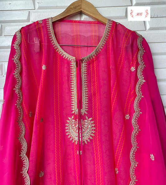 Organza Unstitched Ladies Suits Rc 15116