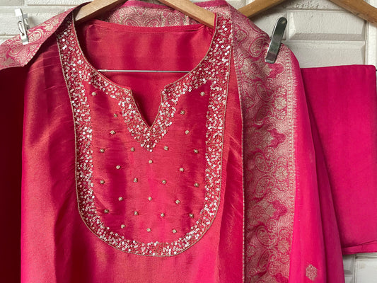 Shimmer silk unstitched ladies suit Rc17504 (b)