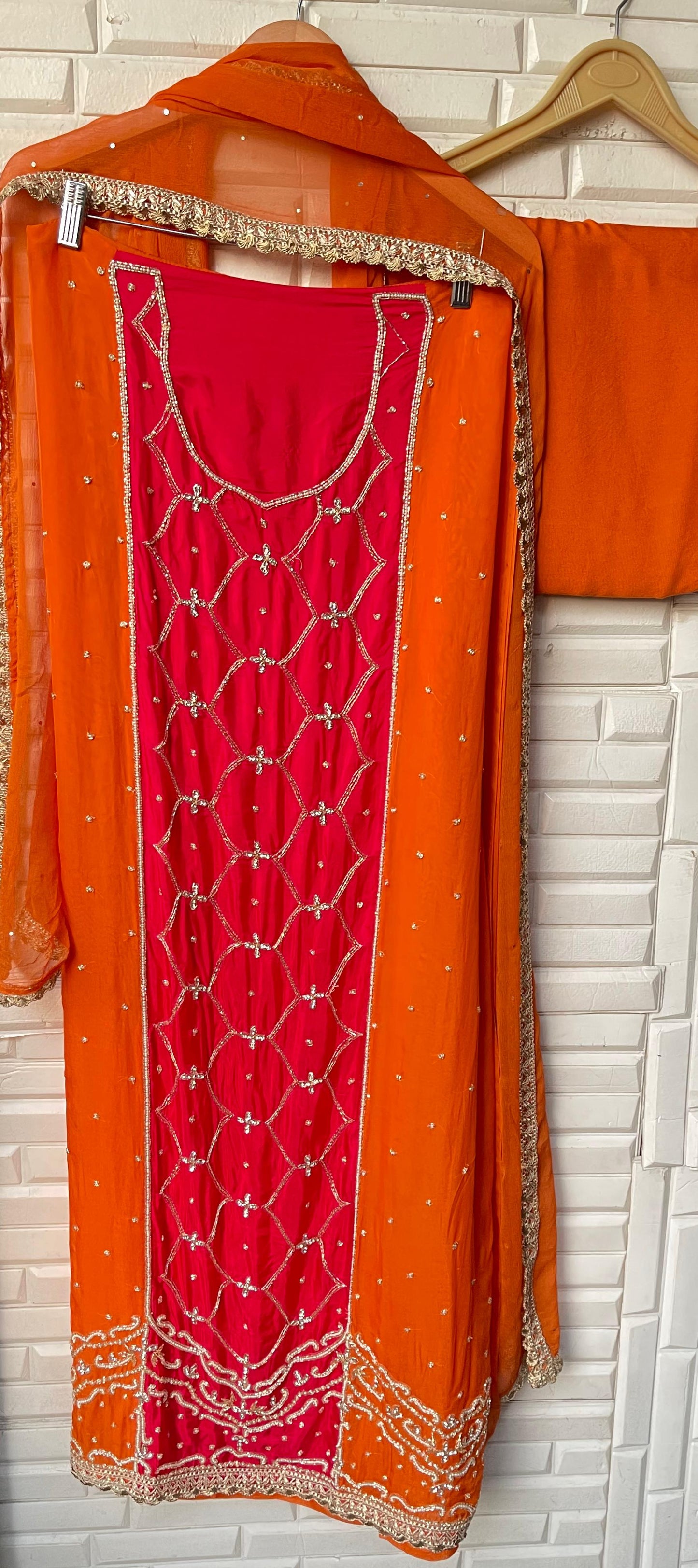 Organza unstitched ladies suit Rc17496