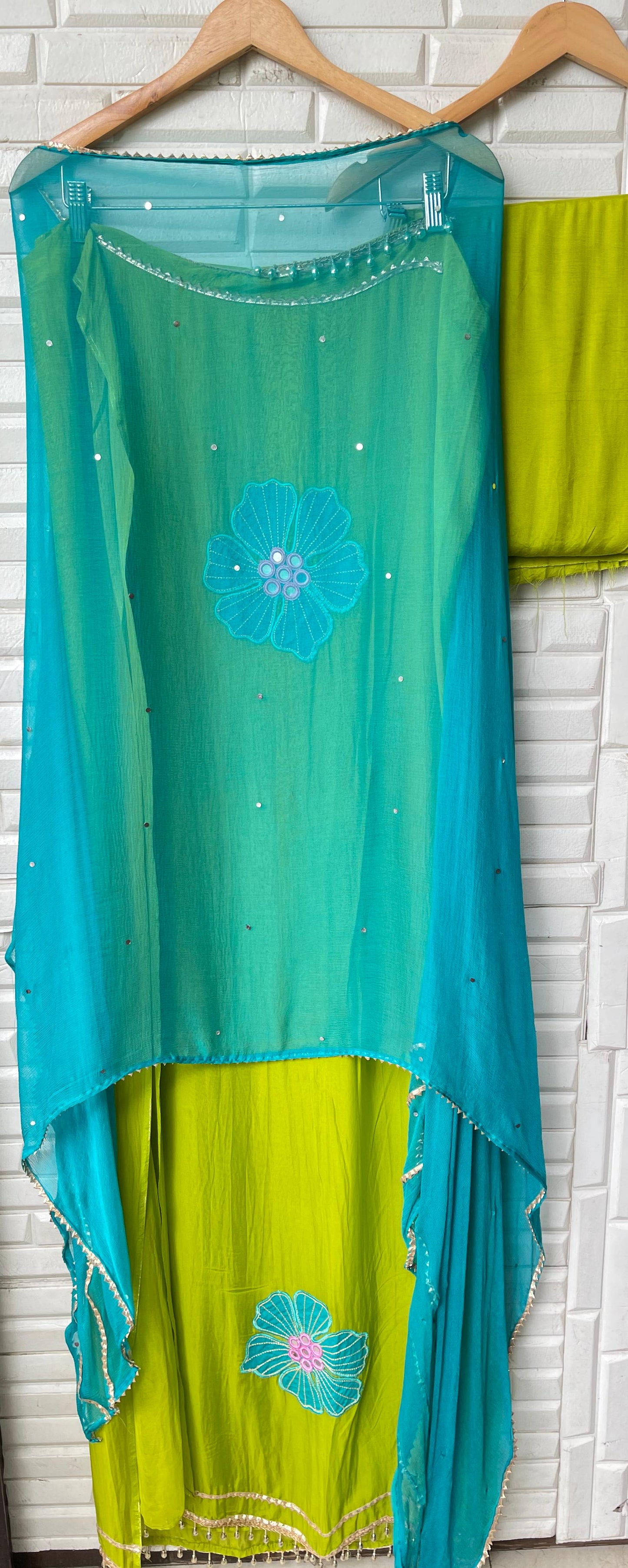 Organza unstitched ladies suit Rc17485