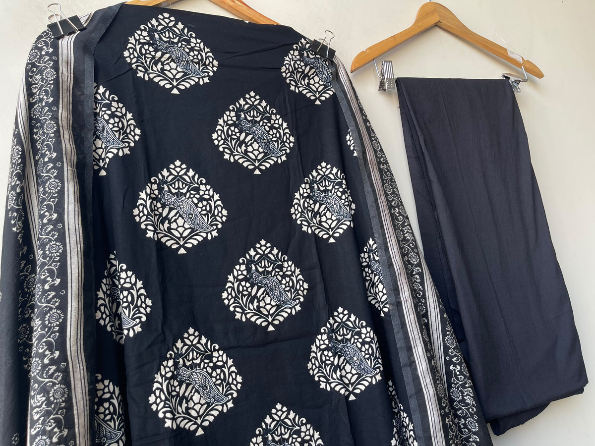 Elegant Cotton Printed Unstitched Suit Set