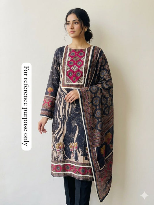 Cotton printed unstitched ladies suit Rc18757