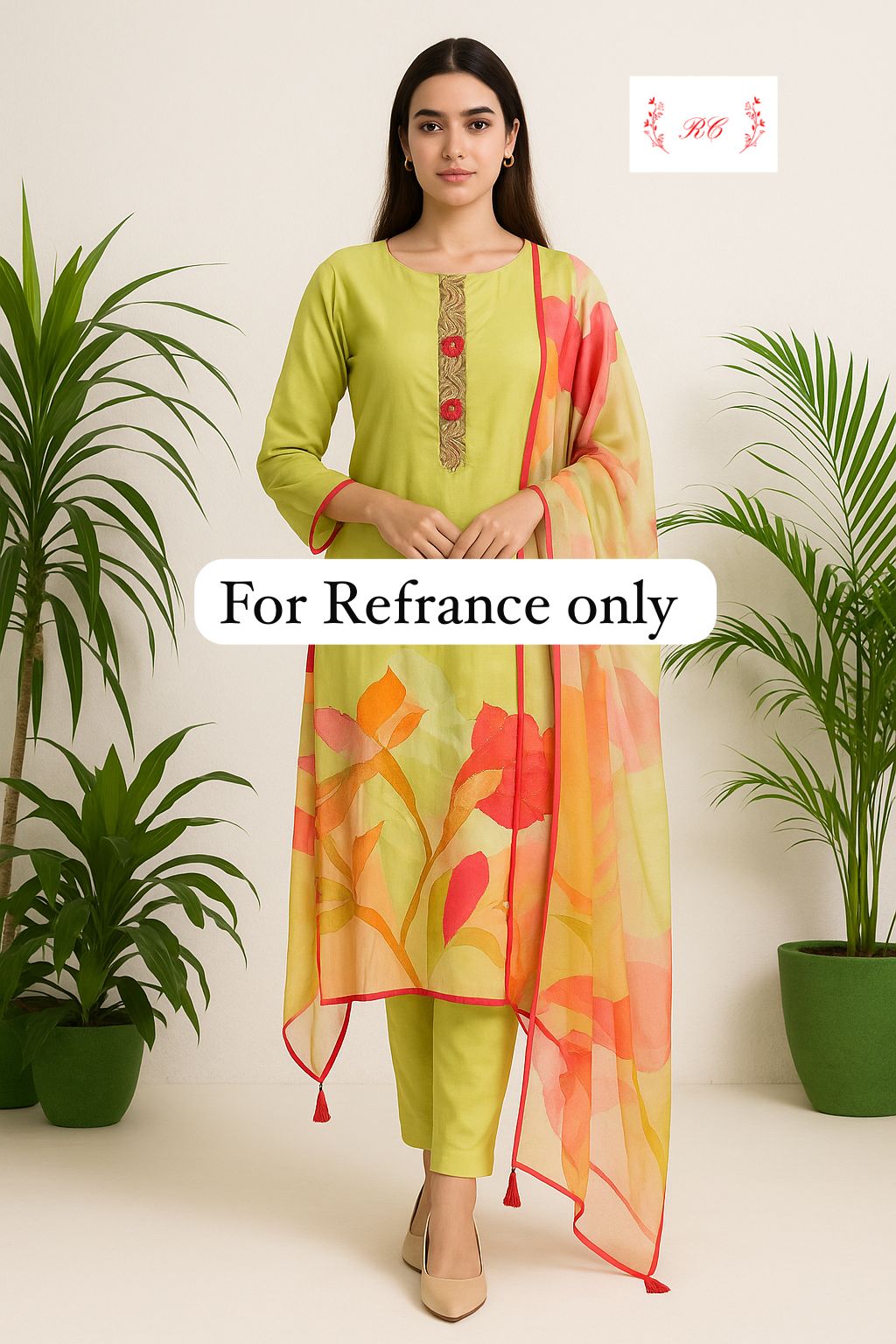 Pure muslin unstitched ladies suit Rc17628