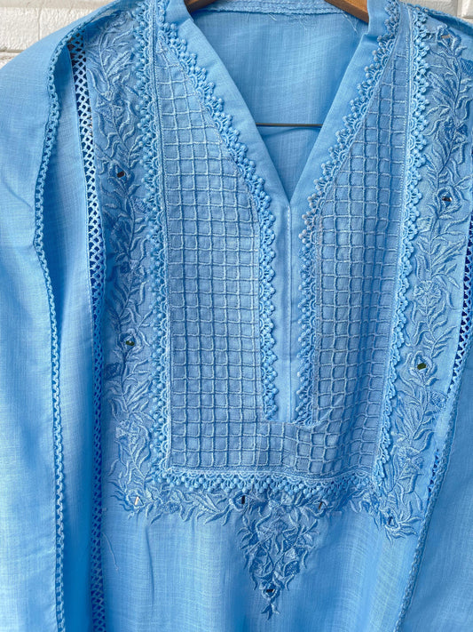 Cotton linen unstitched ladies suit Rc17566 (b)