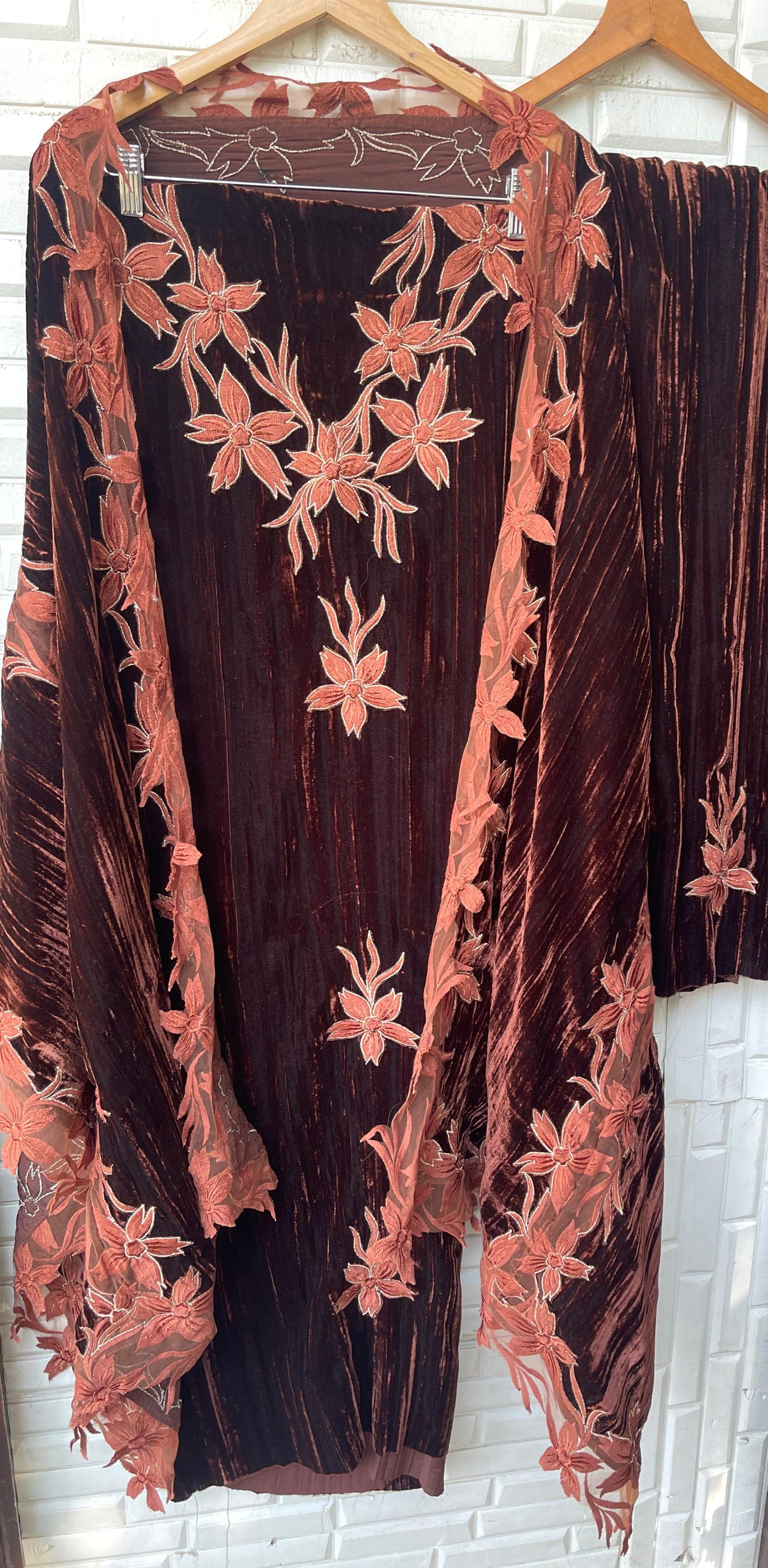 Crushed velvet unstitched ladies suit Rc17863 (a)