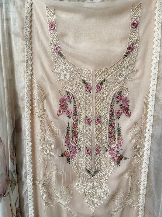 Mul chanderi unstitched ladies suit Rc17222