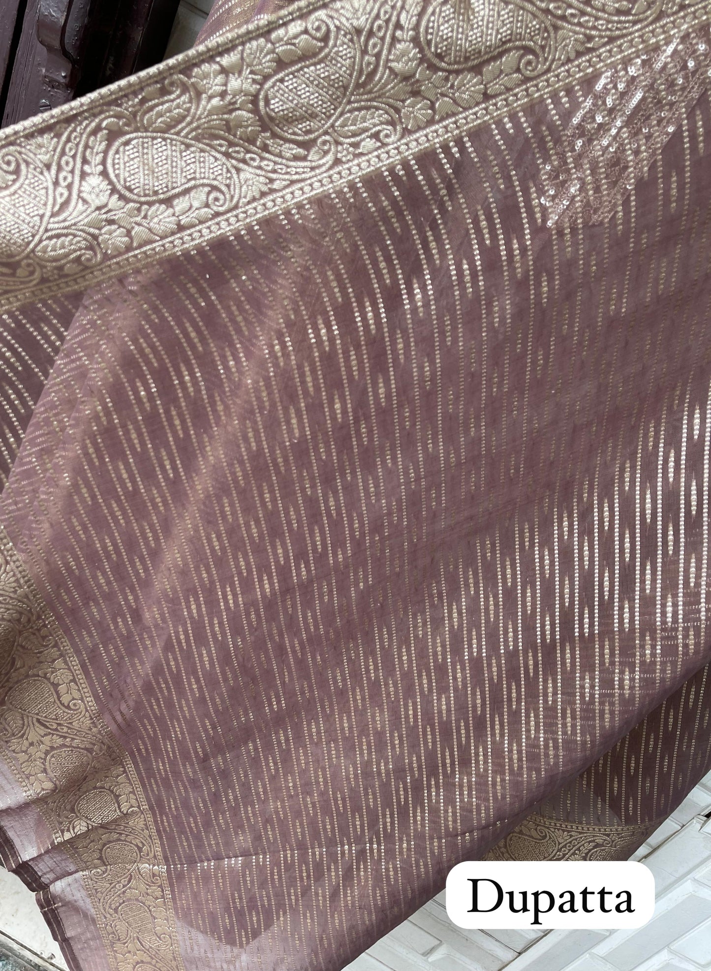 Banarasi shimmer silk unstitched ladies suit Rc17666 (b)
