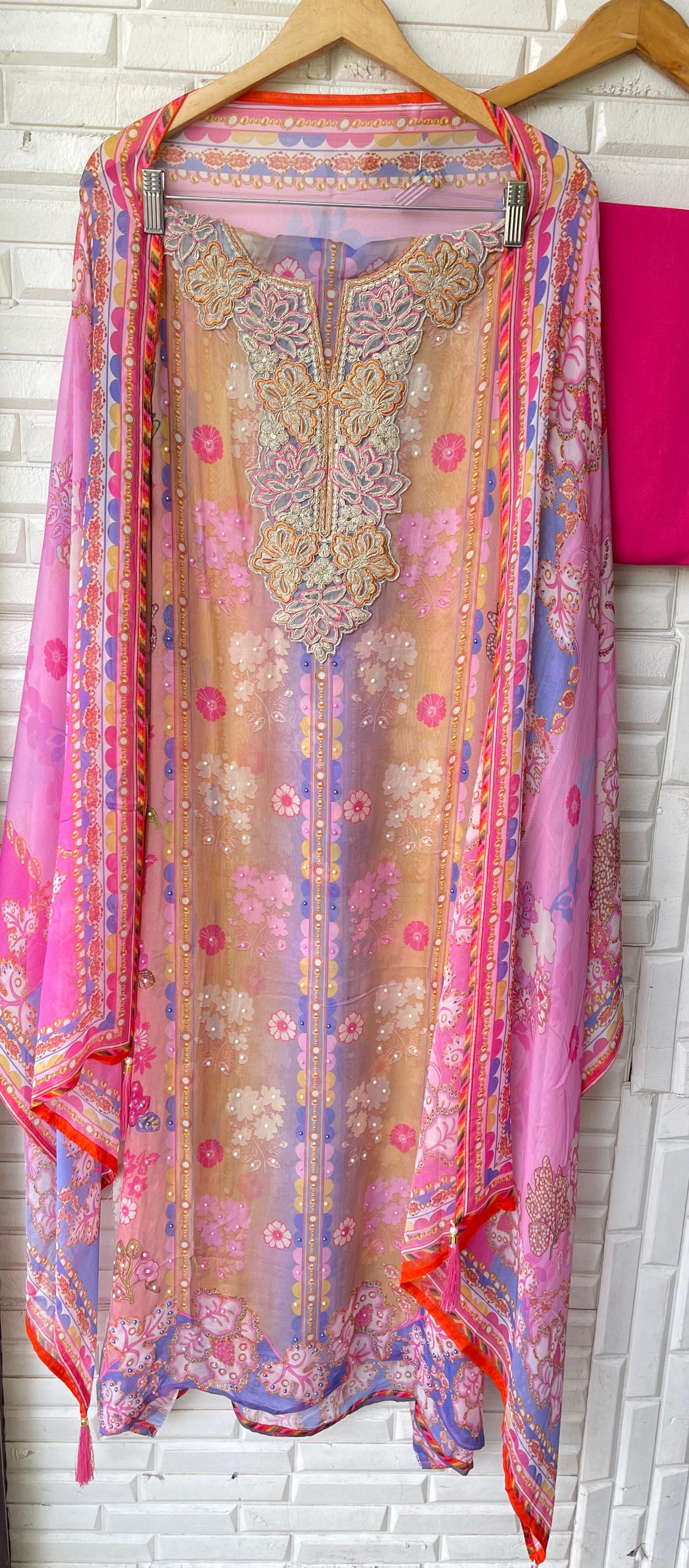 Organza unstitched ladies suit Rc17597