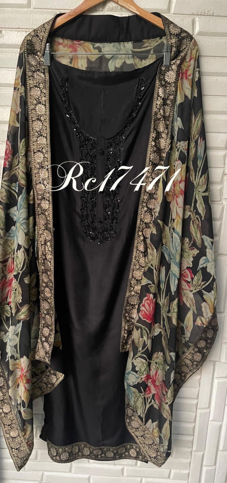 Muslin silk unstitched ladies suit Rc17471