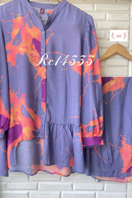 Muslin ready made ladies coord set