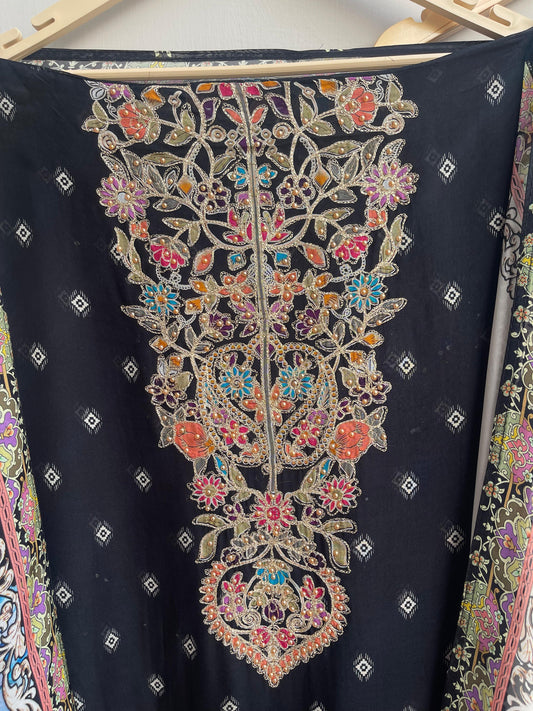 Organza unstitched ladies suit Rc17900