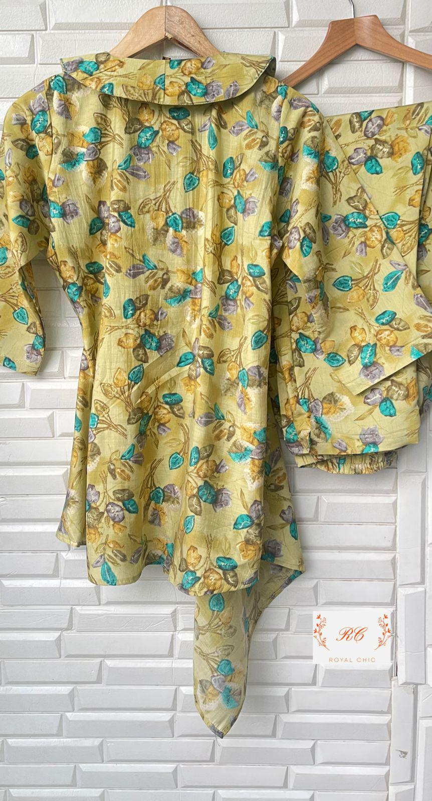 Muslin Printed Ready to Wear Coord Set Rc 12054
