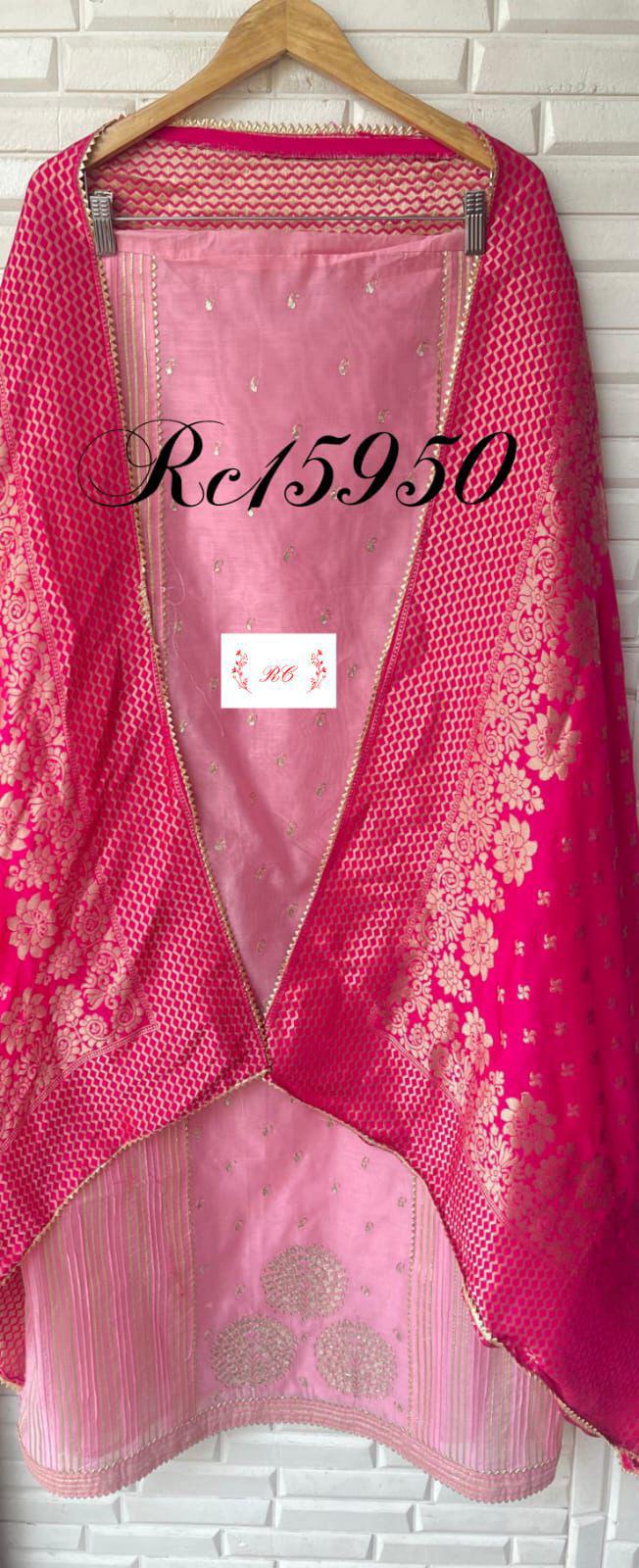 Silk unstitched ladies suit Rc15950