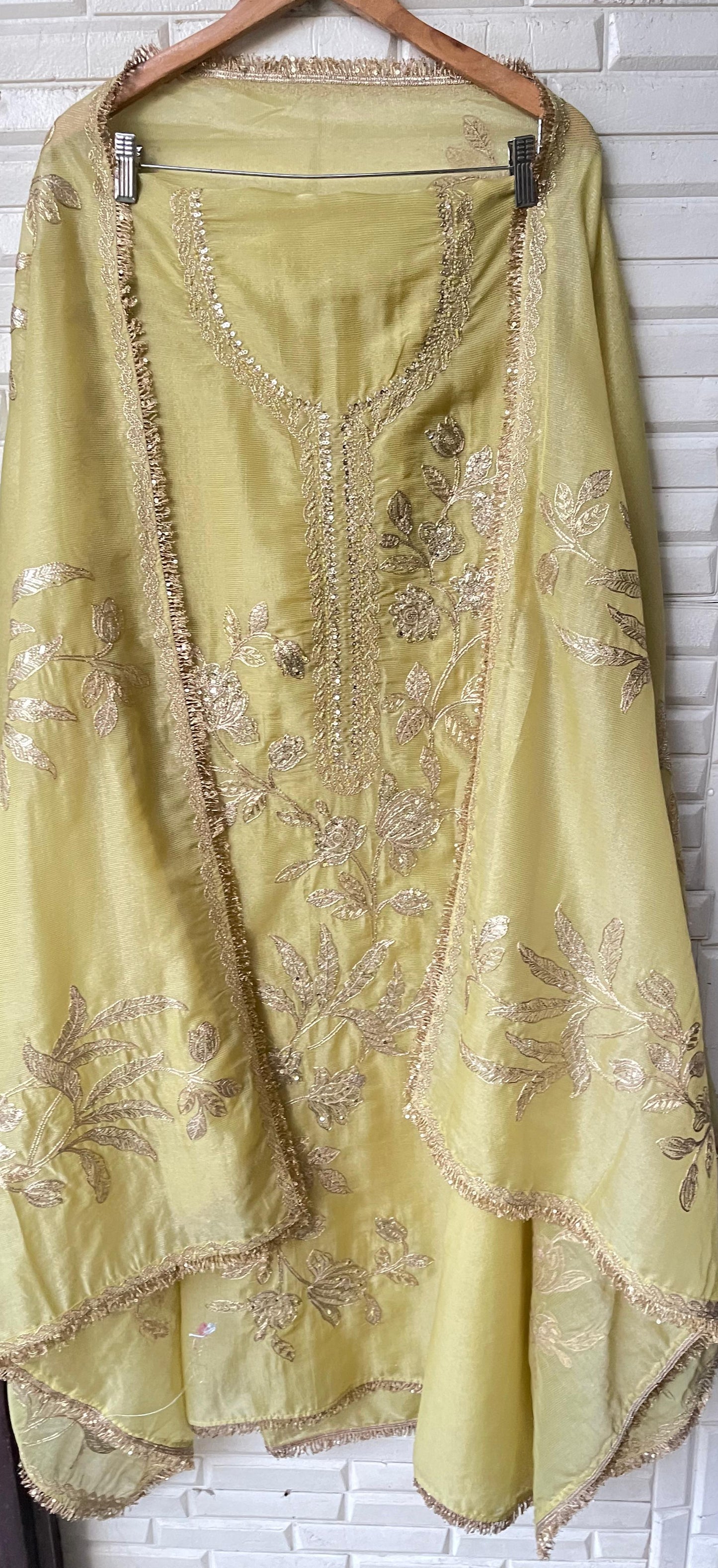 Weaving shimmer silk unstitched ladies suit Rc17689(a)