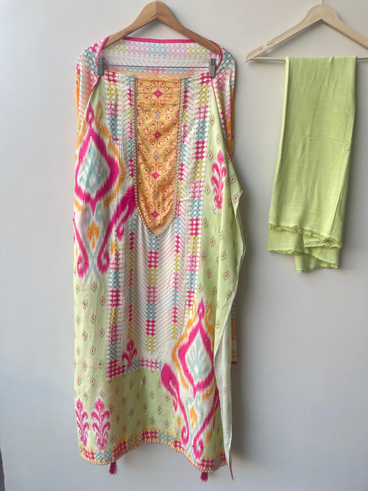 Muslin printed unstitched ladies suit Rc18732 (b)