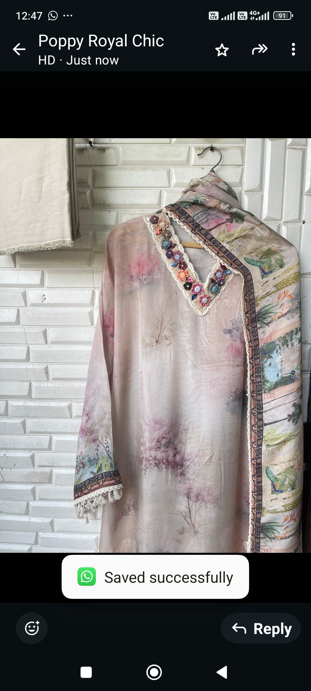 Muslin silk unstitched ladies suit Rc16951