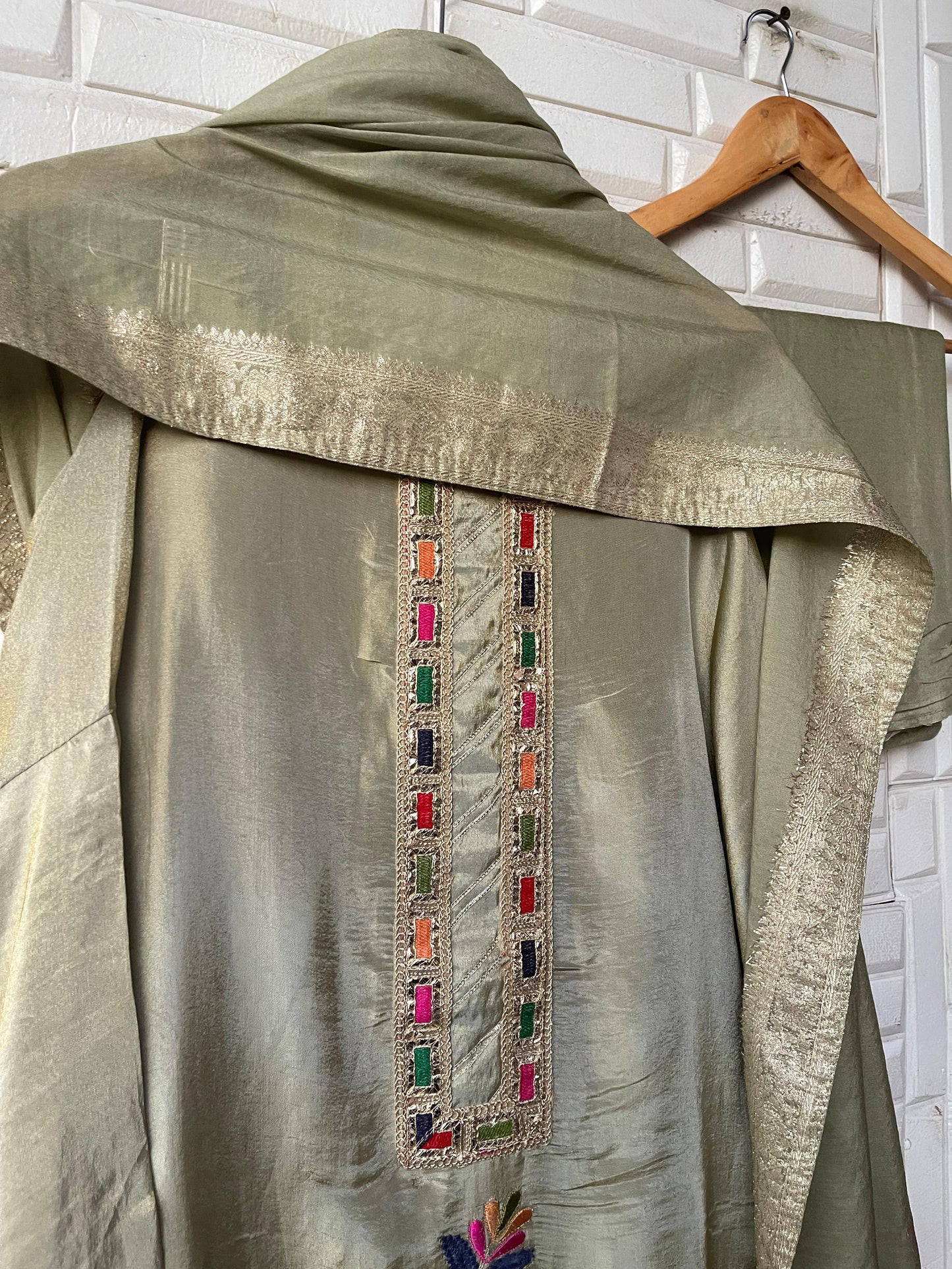 Shimmer silk unstitched ladies suit Rc17716 (b)