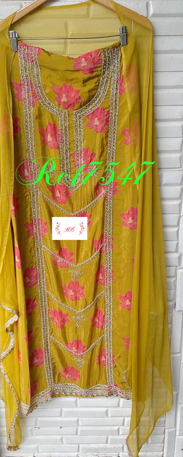 Organza unstitched ladies suit Rc17547