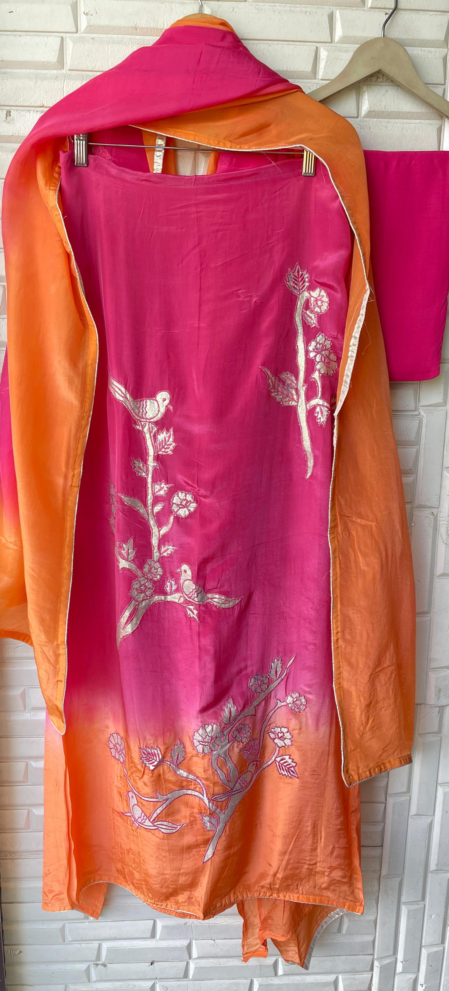 Shimmer silk unstitched ladies suit Rc17752