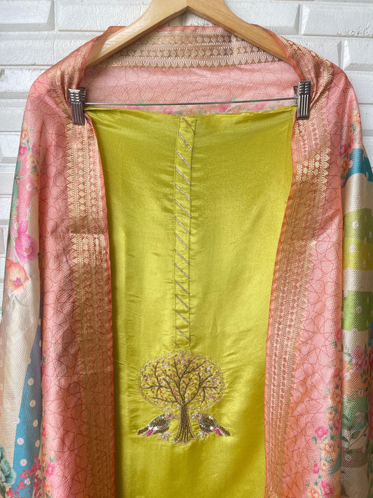 Shimmer silk unstitched ladies suit Rc17500 (a)