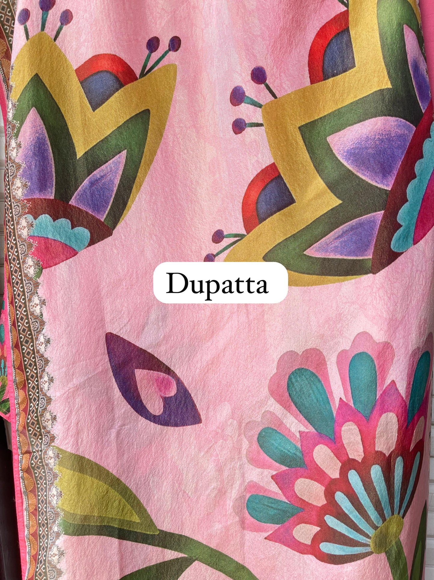 Shimmer silk unstitched ladies suit Rc17765