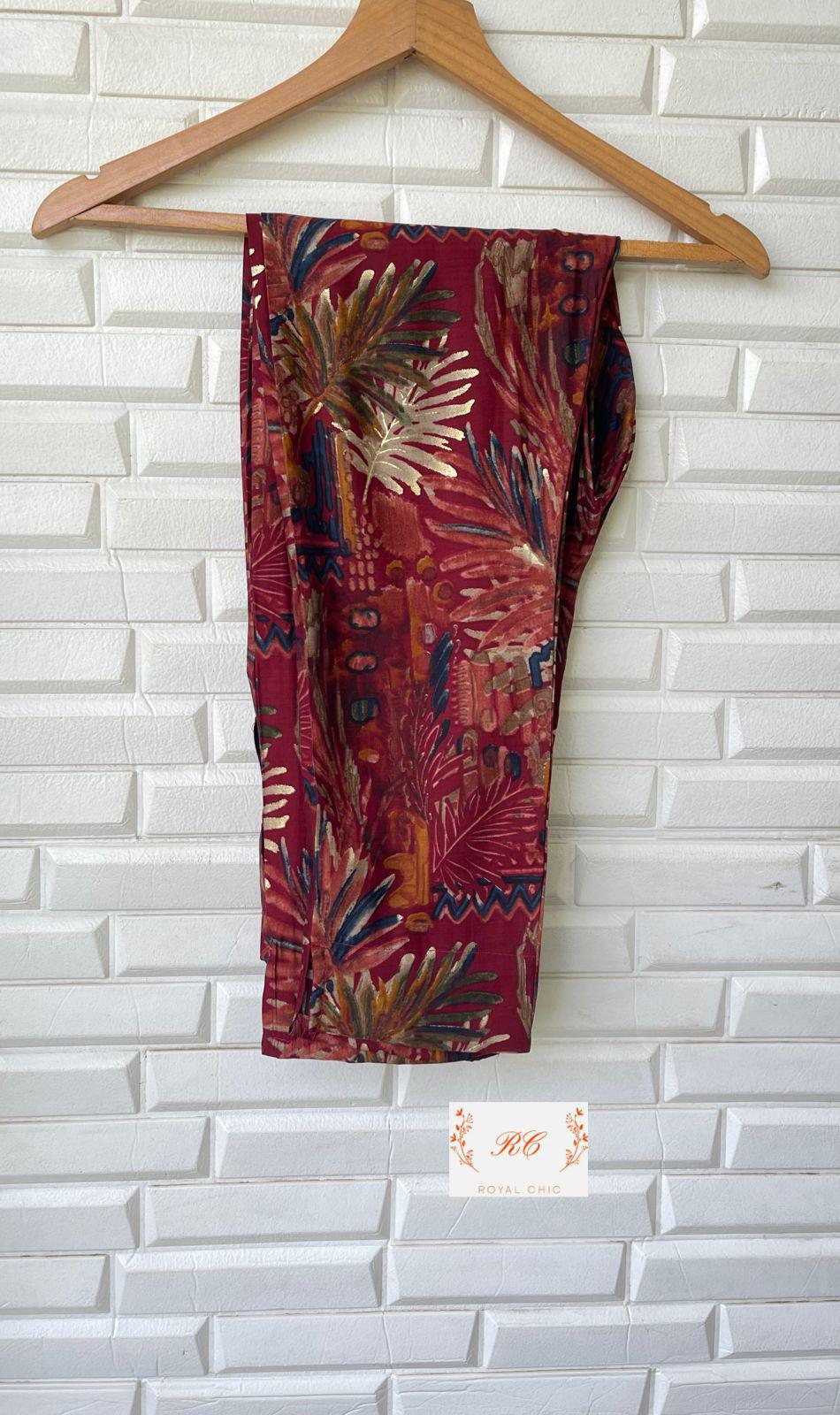 Muslin Printed Ready to Wear Coord Set Rc12161