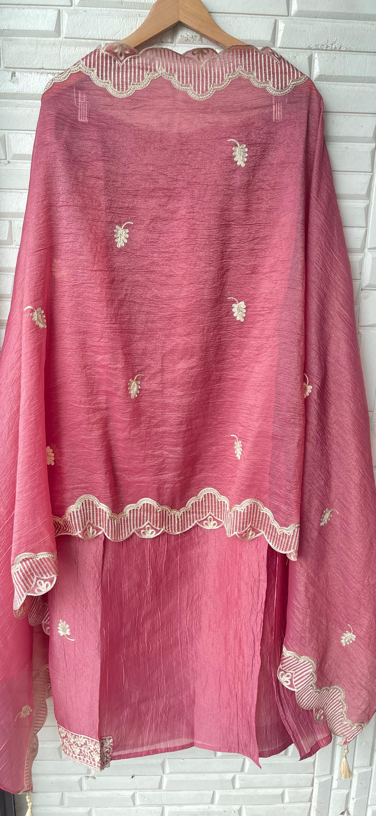 Crushed shimmer silk unstitched ladies suit Rc17642 (b)