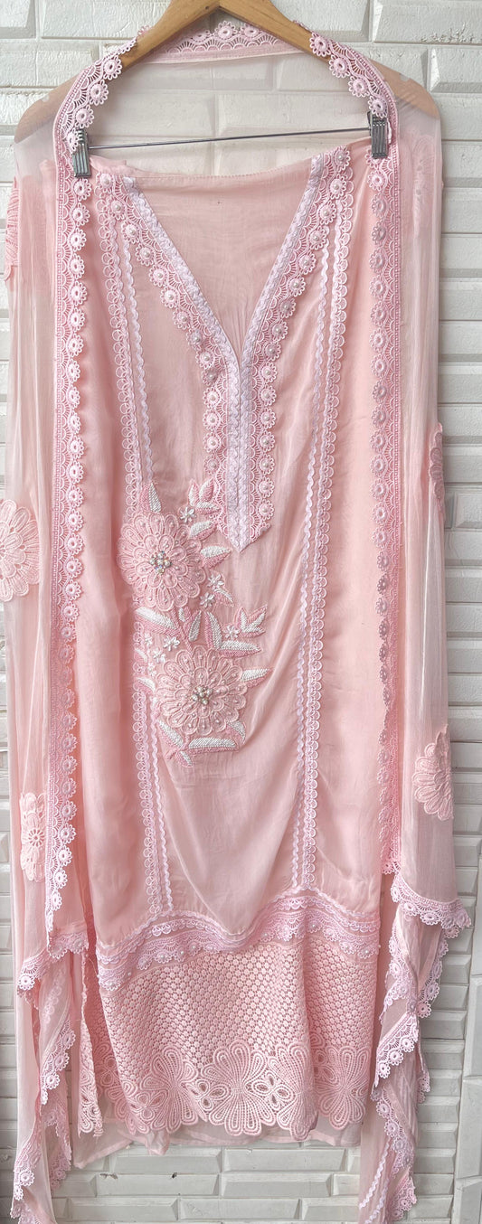 Organza unstitched ladies suit Rc17654