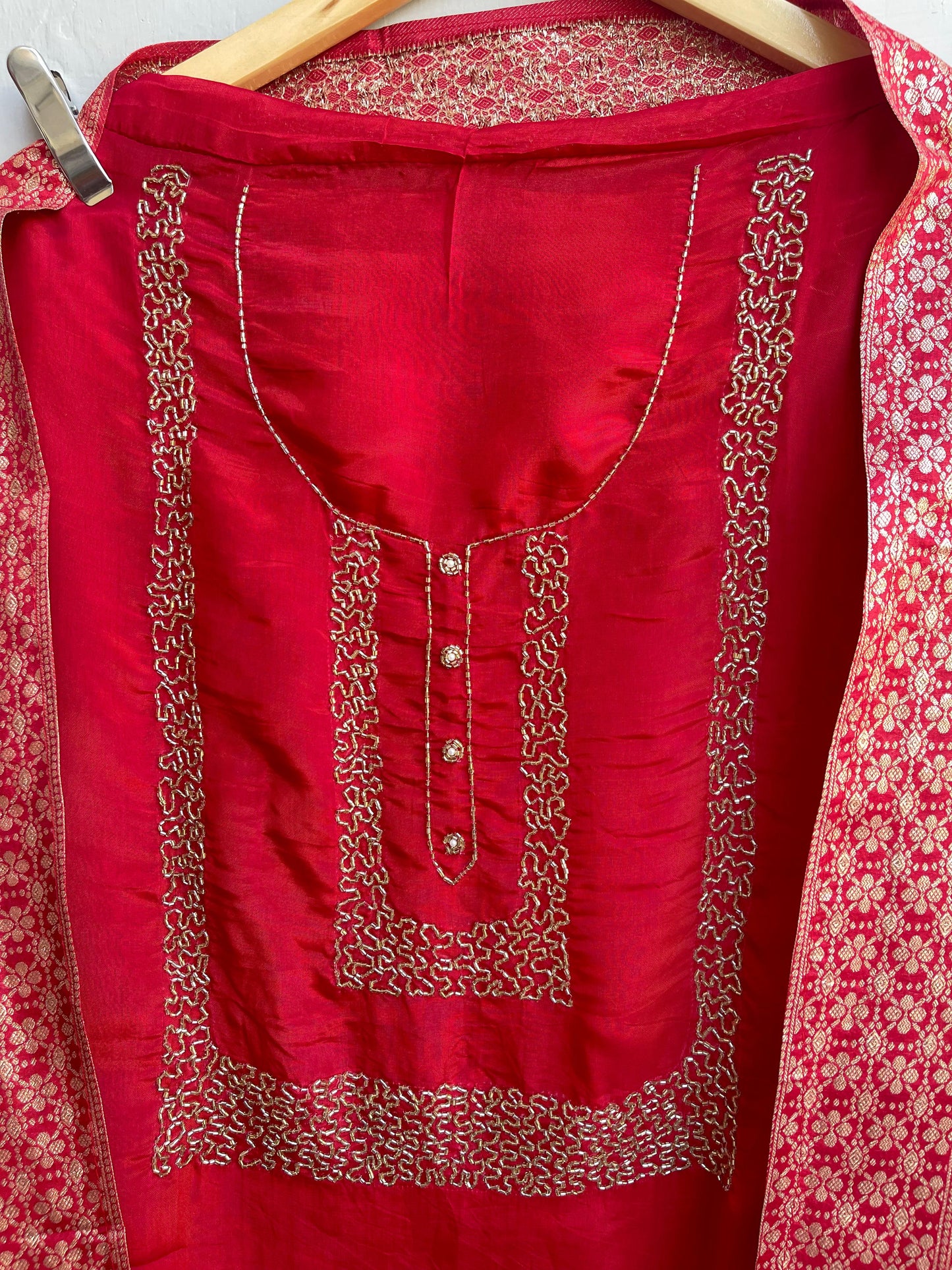 Silk organza unstitched ladies suit Rc17883 (b)