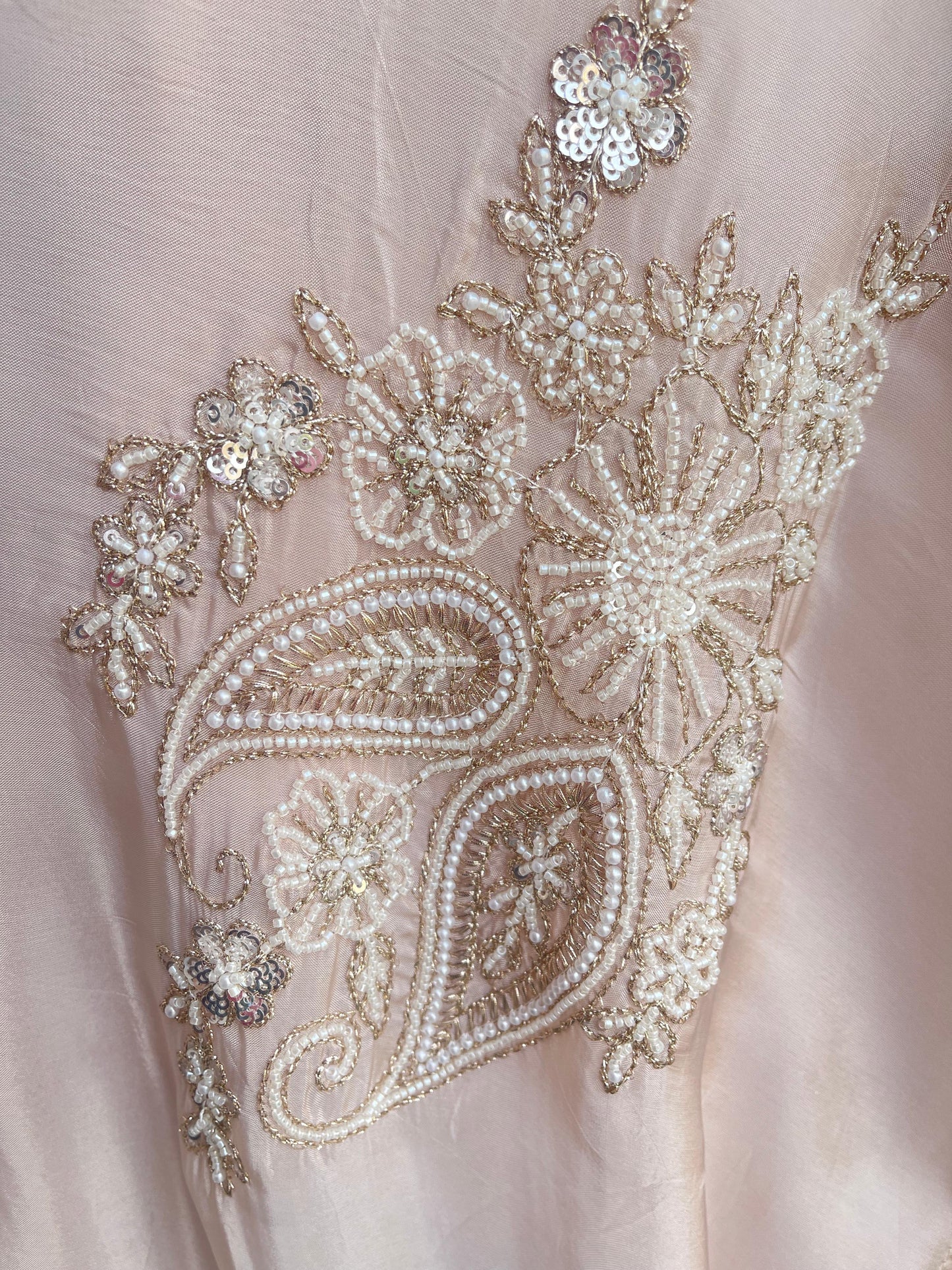 Satin crape unstitched ladies suit Rc17903