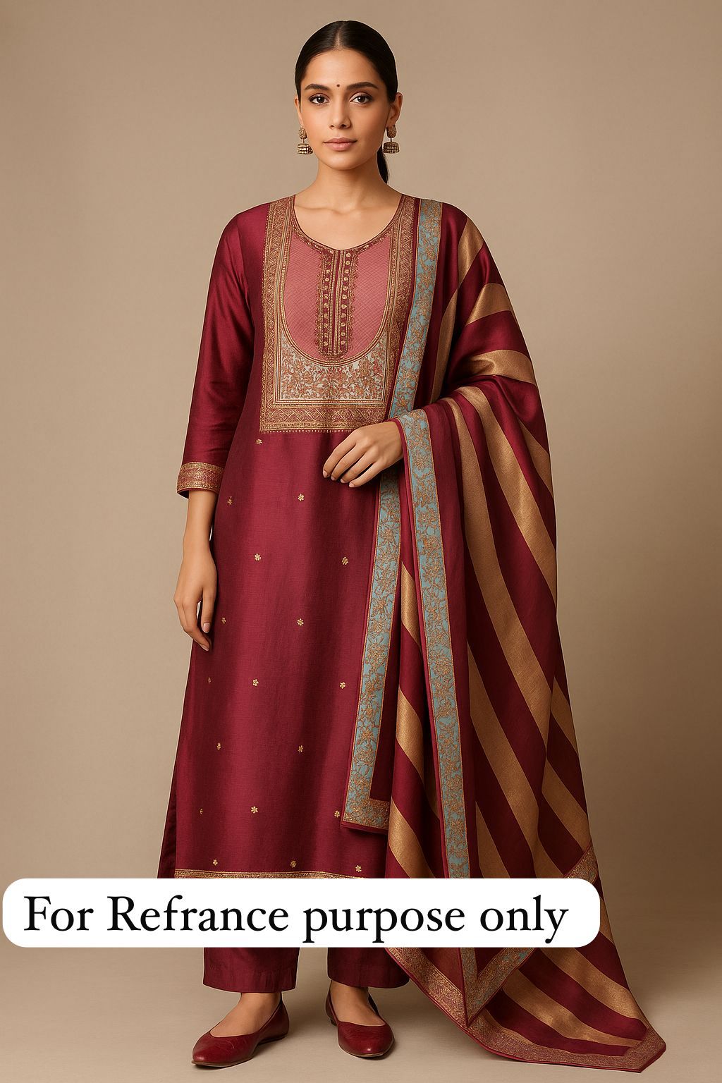 Banarasi tassar silk unstitched ladies suit Rc17722 (b)