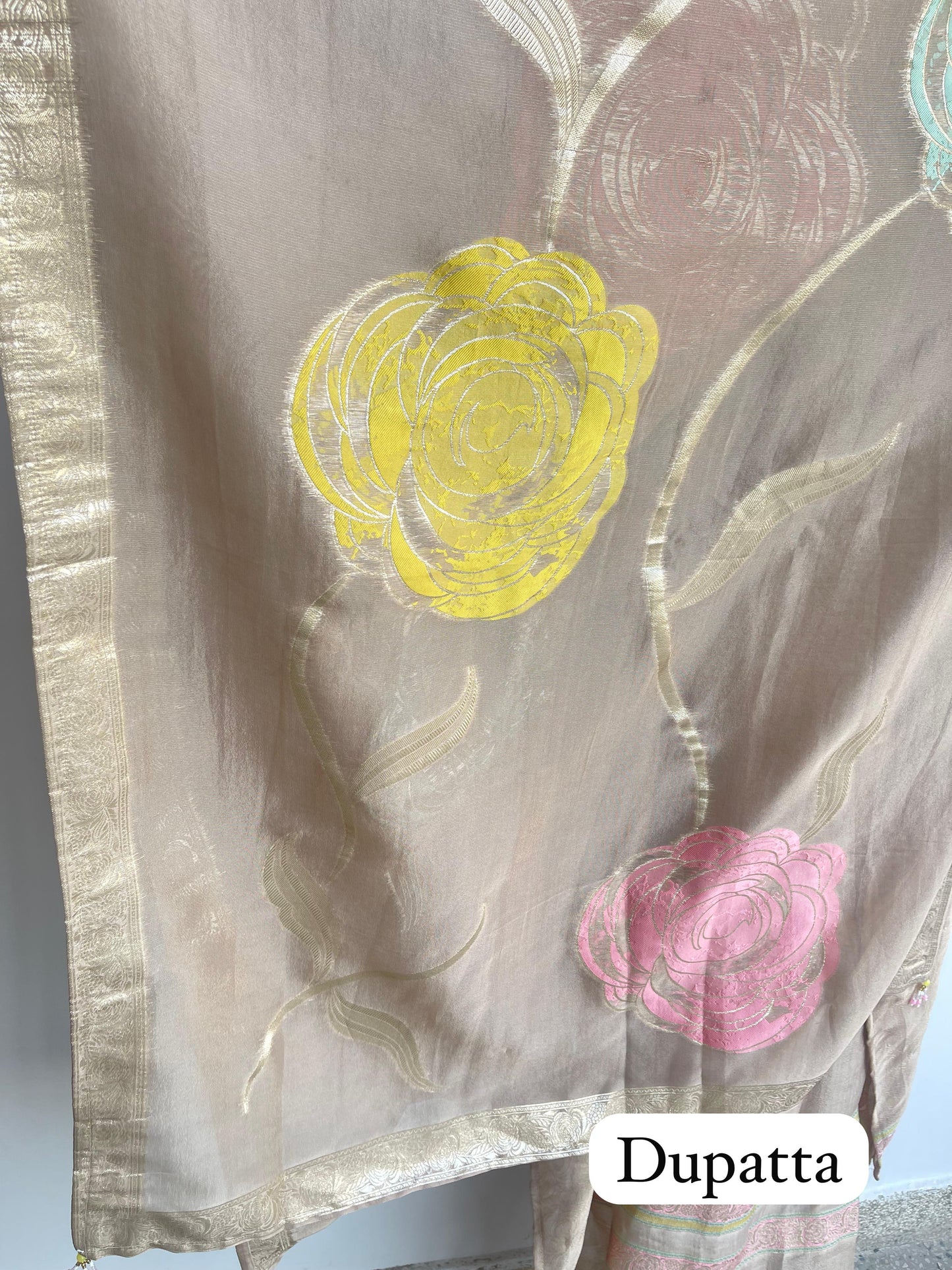 Banarasi shimmer tissue unstitched ladies suit Rc18358 (b)