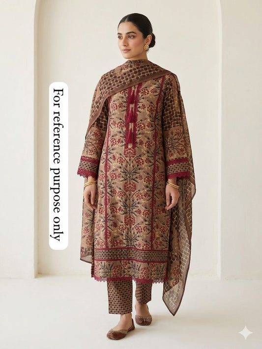 Cotton printed unstitched ladies suit Rc18540