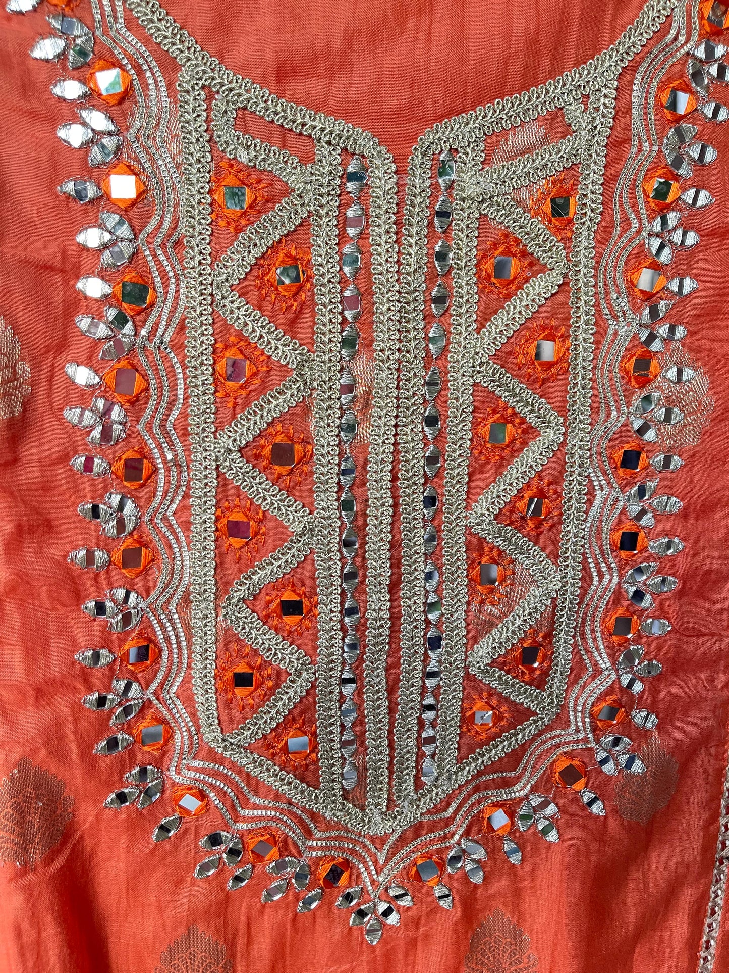 Mul chanderi semi stitched ladies suit Rc17537 (b)