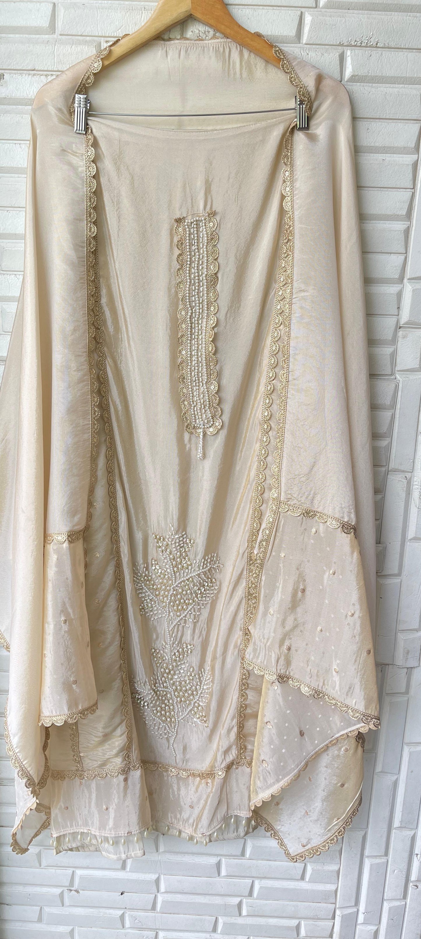 Shimmer silk unstitched ladies suit Rc17415
