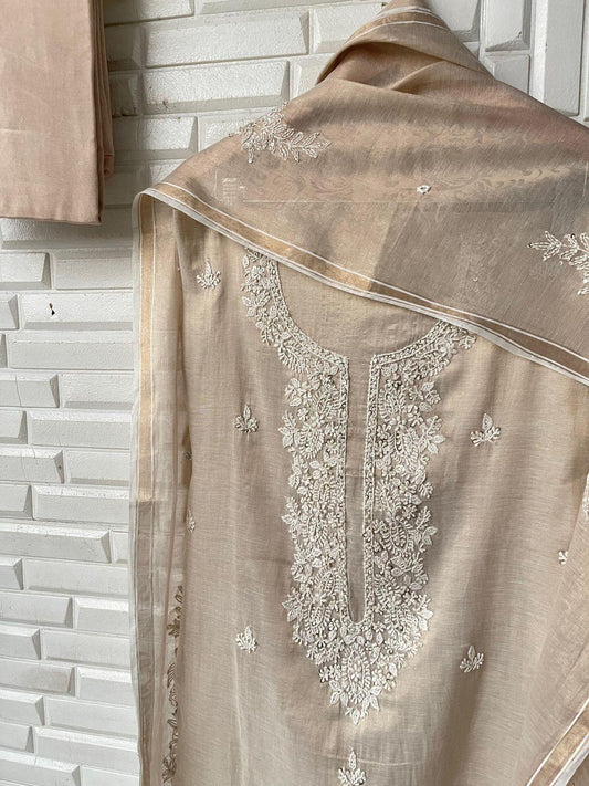 Silk unstitched ladies suit Rc16040