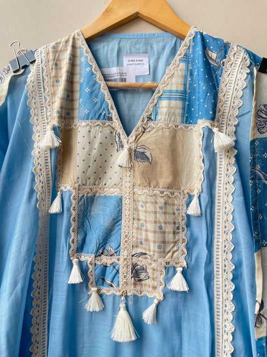Mul chanderi unstitched ladies suit Rc18988