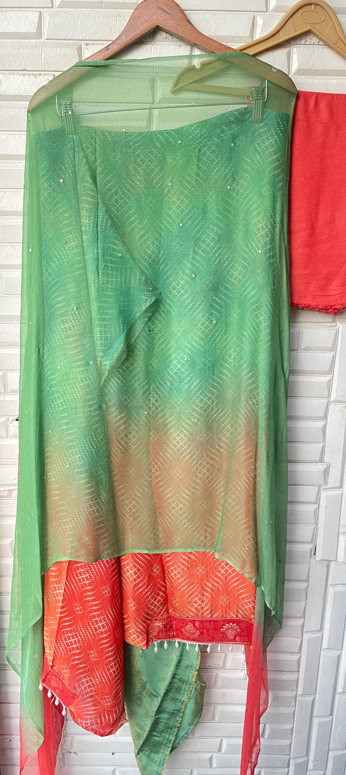 Tissue shimmer silk unstitched ladies suit Rc17736 (b)