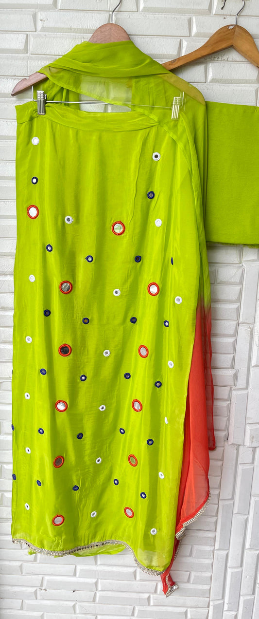 Glass organza unstitched ladies suit Rc17435 (a)