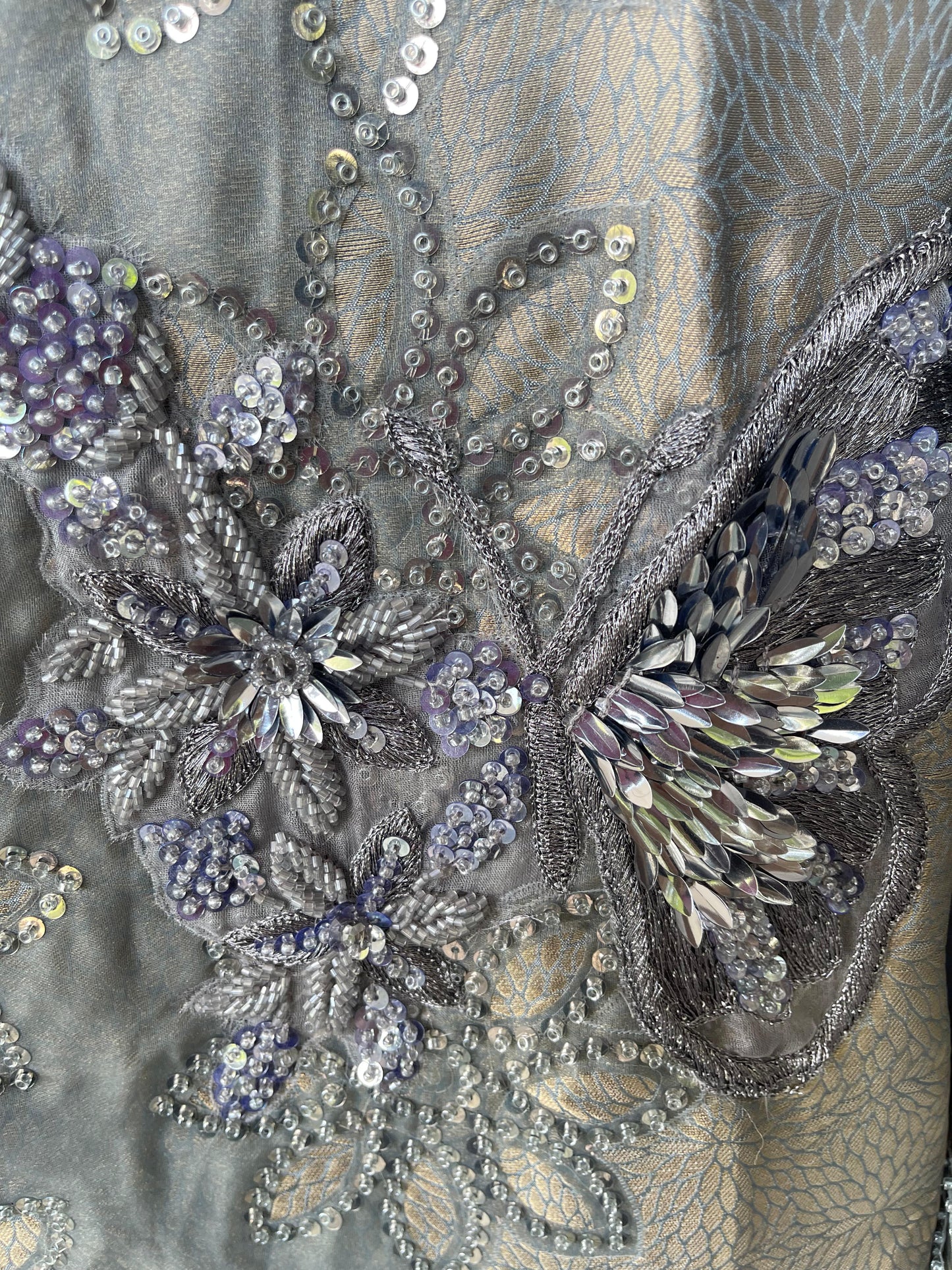 Brocade self banarasi shimmer silk unstitched ladies suit Rc17747 (a)