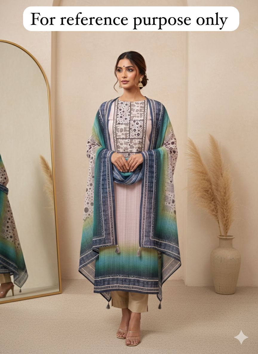 Linen printed unstitched ladies suit Rc18445 (c)