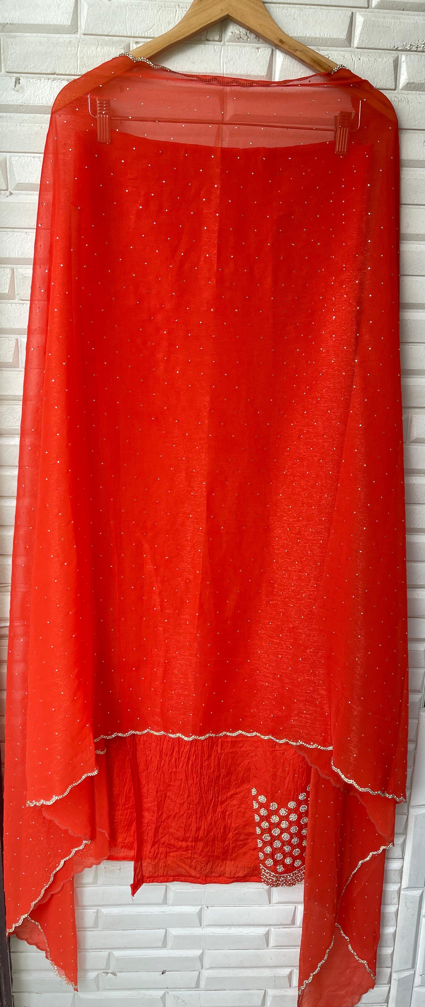 Tissue fabric unstitched ladies suit Rc17342